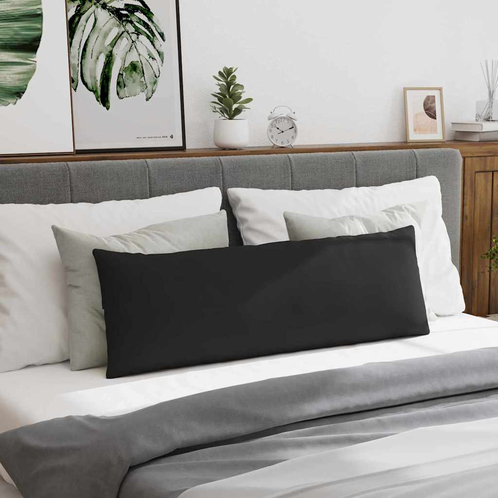 Sofa Pillows 2 pcs Black 120 x 40 cm Fabric